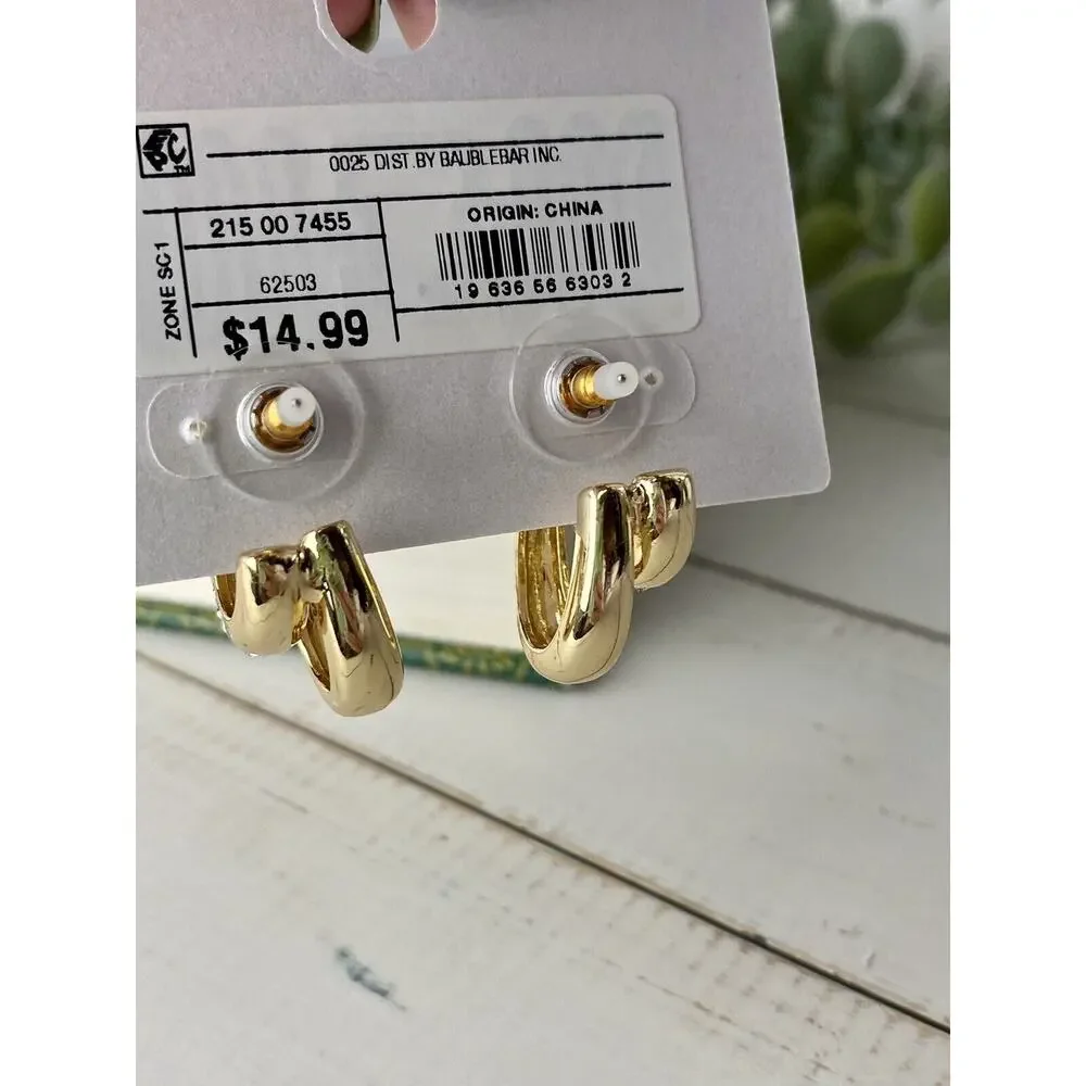 New Sugarfix by BaubleBar Doubled up Statement Earrings